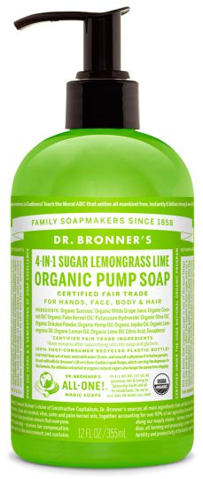 Dr. Bronner's Shikakai Soap 355 Ml Lemongrass Lime