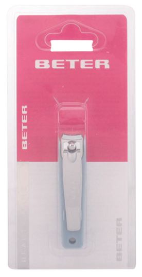 Chromeplated manicure nail clipper with catcher , curved point Chromeplated manicure nail clipper with catcher , curved point