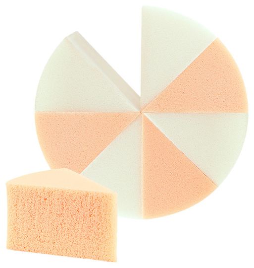 Wedged make up foundation sponge, latex Wedged make up foundation sponge, latex
