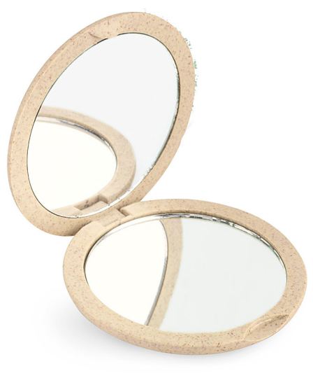 Beige folding double handbag mirror Beige folding double handbag mirror