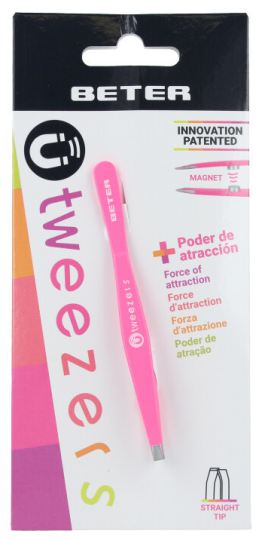 Fuchsia Straight Tip Magnetic Tweezer Fuchsia Straight Tip Magnetic Tweezer