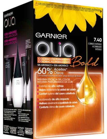 Tint Olia Permanent Coloration #7,40 Intense Cobrizo 4 Pieces Tint Olia Permanent Coloration #7,40 Intense Cobrizo 4 Pieces