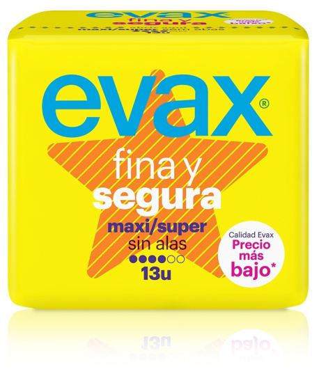Evax Fina y Segura Maxi Sin Alas 13 Units