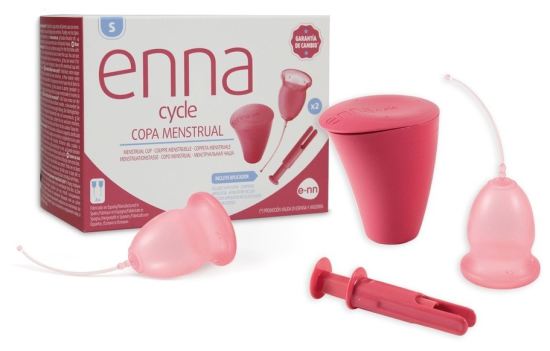 Menstrual Cup Size S 2 Cups + Applicator + Sterilizer Menstrual Cup Size S 2 Cups + Applicator + Sterilizer