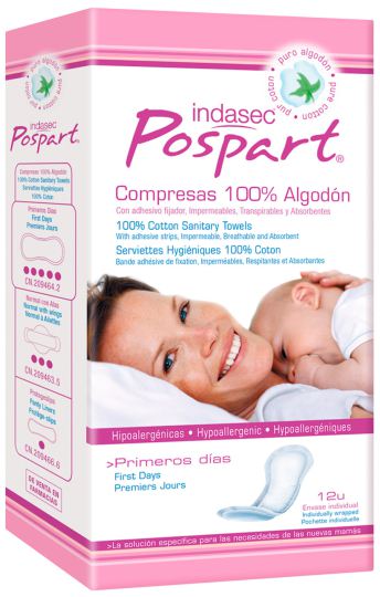 Postpart Cotton Compresses First Days 12 units Postpart Cotton Compresses First Days 12 units