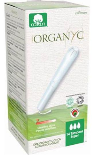 Organic 100% cotton tampons with applicator Super 14 Units Organic 100% cotton tampons with applicator Super 14 Units