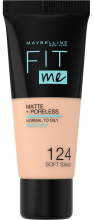 Fit me Matte+Poreless Foundation #124-Soft sand Fit me Matte+Poreless Foundation #124-Soft sand