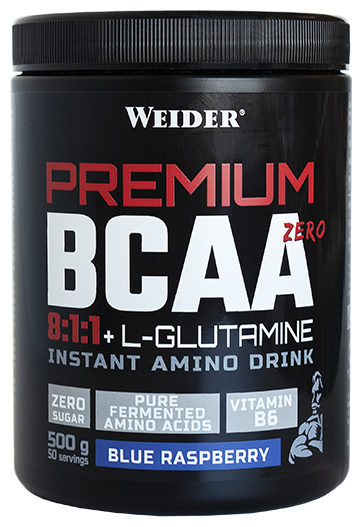 Premium Bcaa 8: 1: 1 + Lglutamine Blue Raspberry 500 gr Premium Bcaa 8: 1: 1 + Lglutamine Blue Raspberry 500 gr