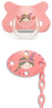 Anatomical Silicone Pacifier + Pink Indian Oval Brooch Anatomical Silicone Pacifier + Pink Indian Oval Brooch