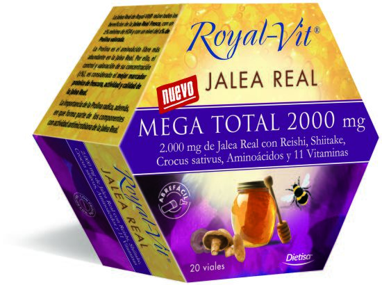 Royal Vit Jelly Mega Total 2000 mg 20 vials Royal Vit Jelly Mega Total 2000 mg 20 vials
