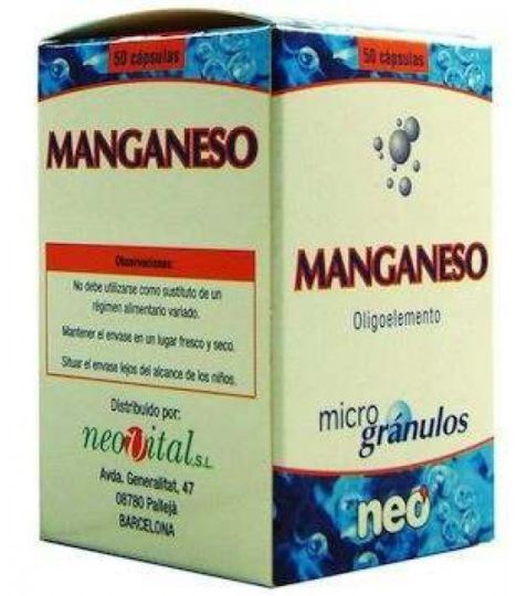 Manganese Microgranules 50 Capsules Manganese Microgranules 50 Capsules