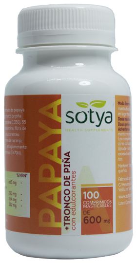 Papaya with Pineapple Trunk 100 Tablets Papaya with Pineapple Trunk 100 Tablets