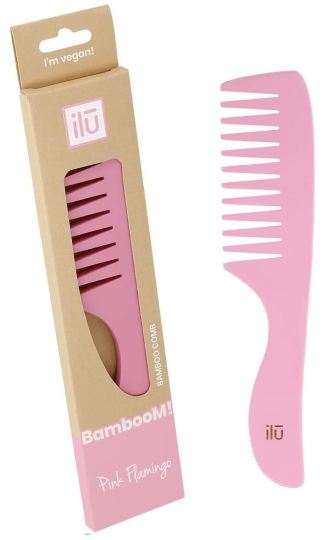 Pink Flamingo Bamboo Detangling Comb Pink Flamingo Bamboo Detangling Comb