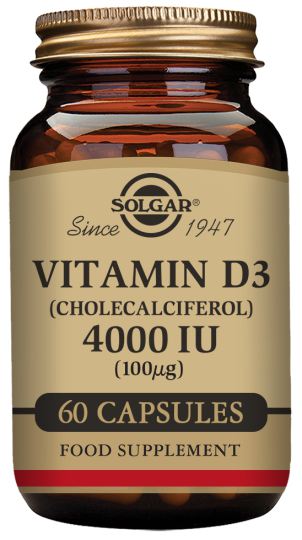 Vitamina D3 UI 100 mcg Cápsulas Vegetales Vitamina D3 UI 100 mcg Cápsulas Vegetales